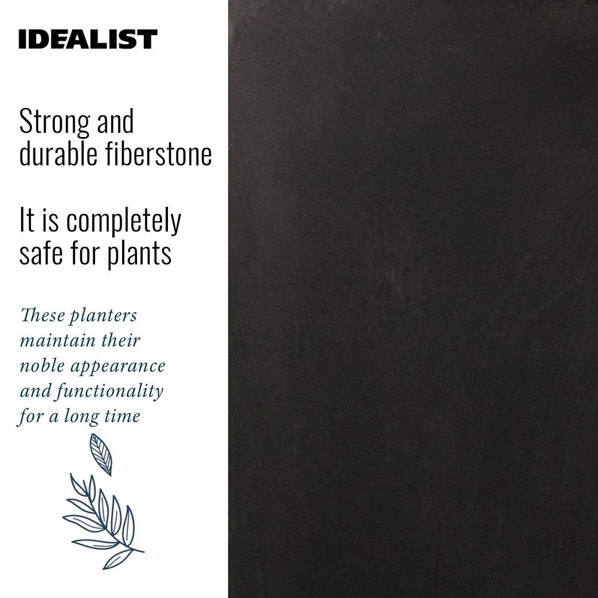 IDEALIST Lite Contemporary Trough Garden Planter, Light Concrete Outdoor Plant Pot H30 L65 W19 cm, 37L - Image 8